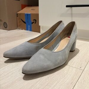hogl - baby blue 2 inch suede heels